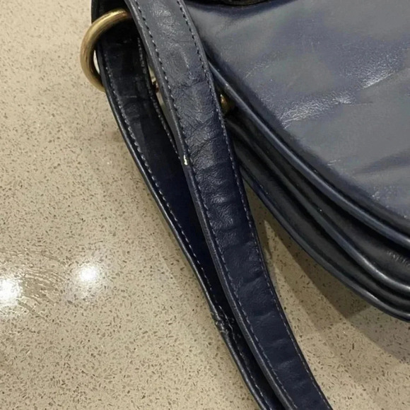Lederer Vintage 1950s Navy Blue Leather Purse - Picture 9 of 9